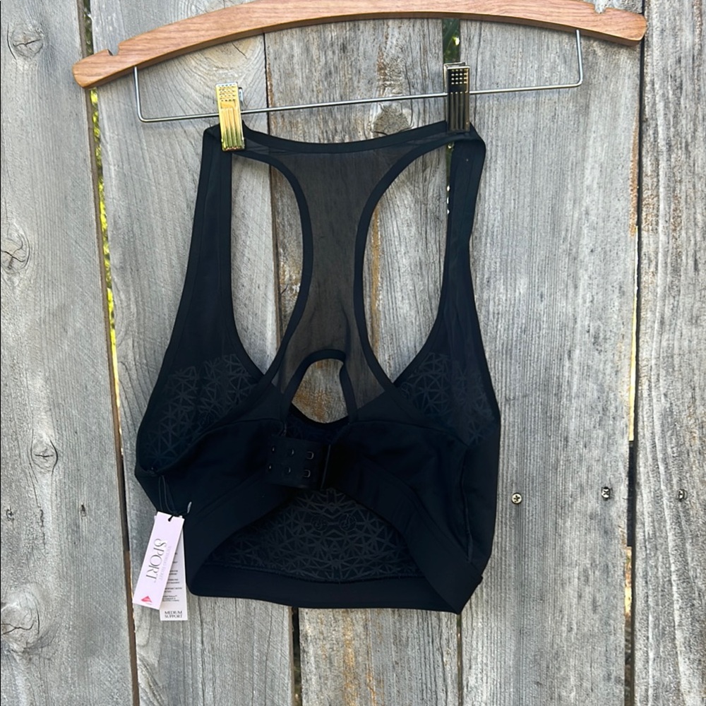 PINK Victoria's Secret Black Racerback Sports Bra Intimates